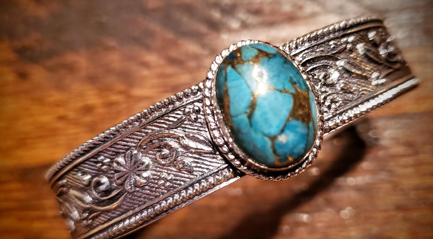 Sterling Silver & Turquoise Bangle Bracelet