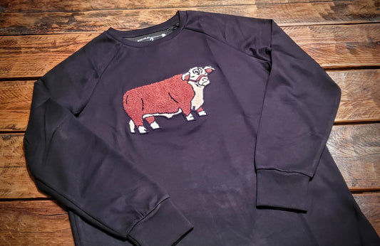 Fluffy Chinelle Hereford Bull Buttery Soft Pullover - Women's Small to 3XL!