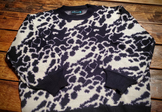 Super Cozy Spotted Cow Knit Sweater - Women's Small to 3XL!