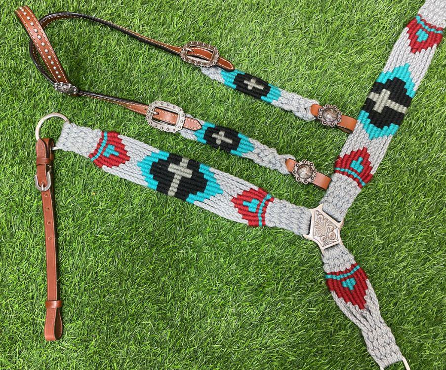 Handwoven Western Breastcollar & Headstall Set