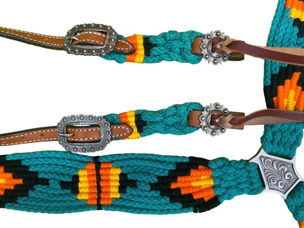 Handwoven Pony Western Breastcollar & Headstall Set