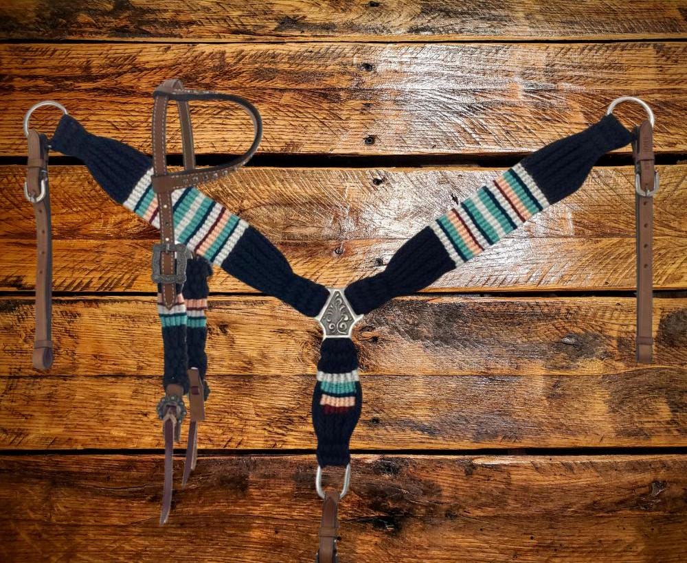 Handwoven Western Breastcollar & Headstall Set