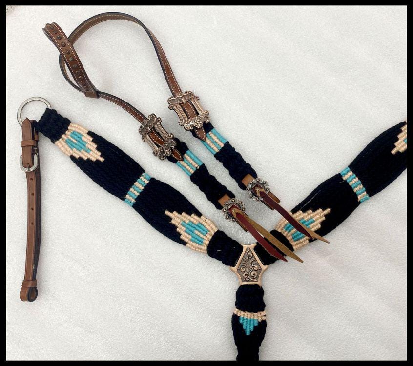 Handwoven Western Breastcollar & Headstall Set