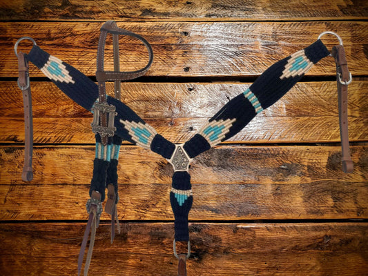 Handwoven Western Breastcollar & Headstall Set