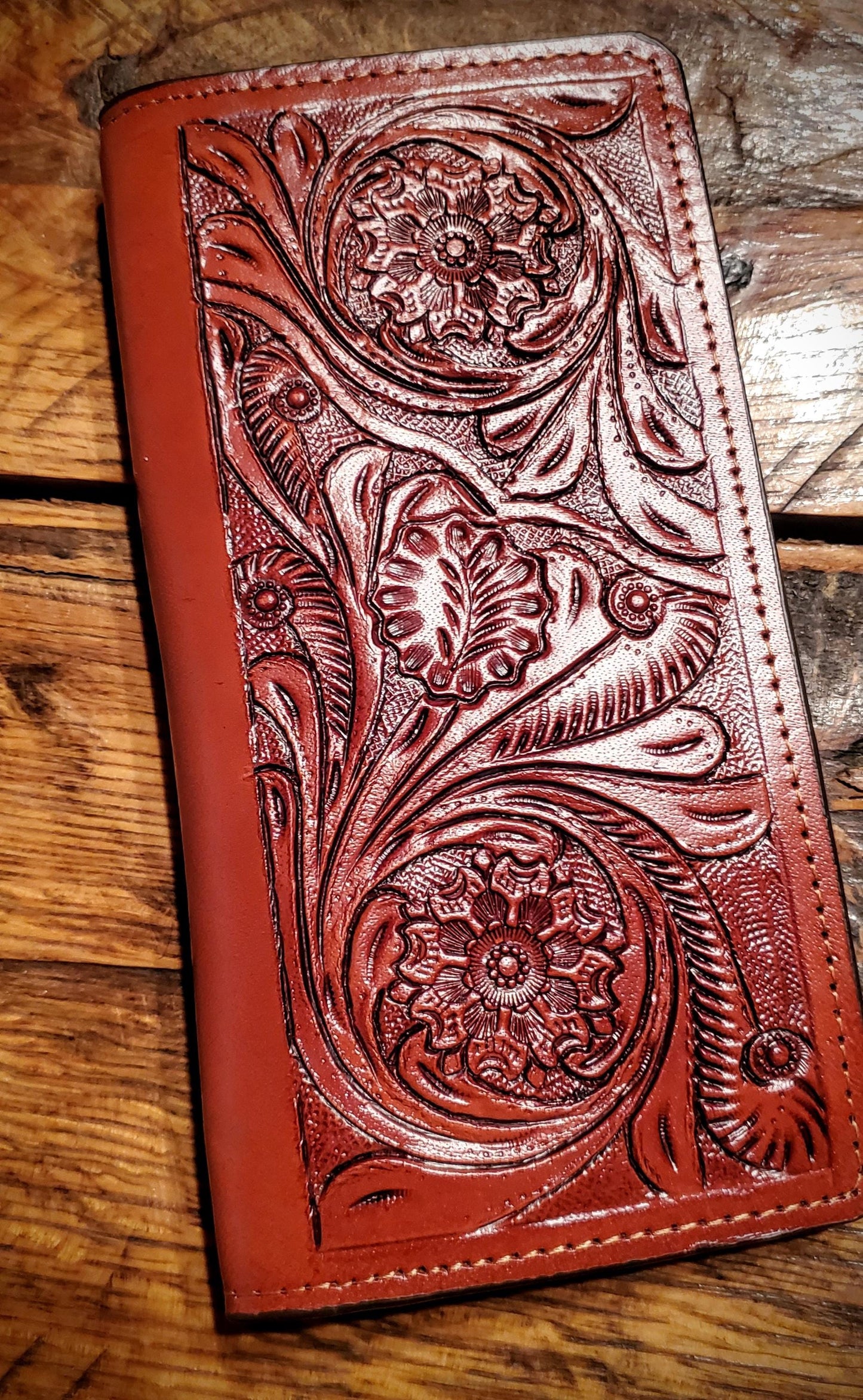 Men's Western Leather Tooled Wallets