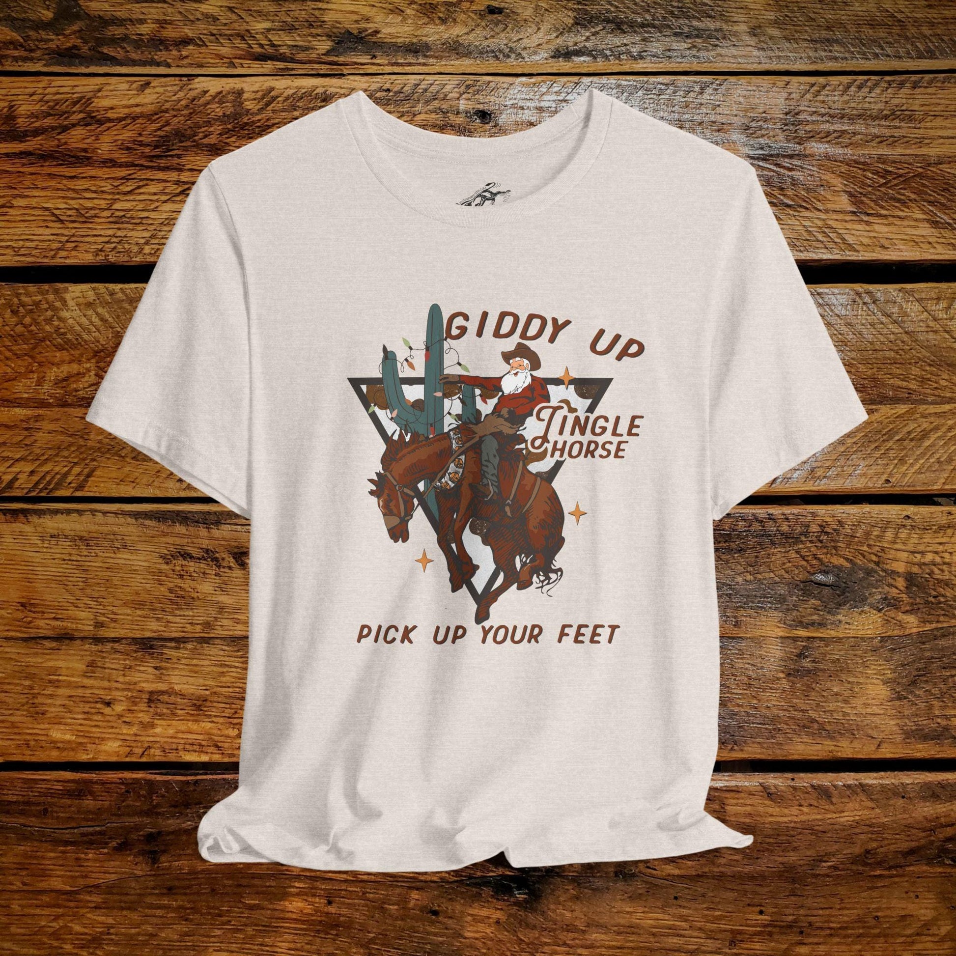 Giddy Up Jingle Horse Pick Up Your Feet - Premium Extra Soft Vintage Western Tee Shirt - Pick Your Color - Baby, Toddler, Youth, Adult Sizes