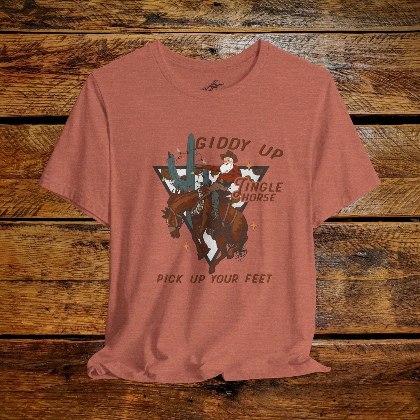 Giddy Up Jingle Horse Pick Up Your Feet - Premium Extra Soft Vintage Western Tee Shirt - Pick Your Color - Baby, Toddler, Youth, Adult Sizes