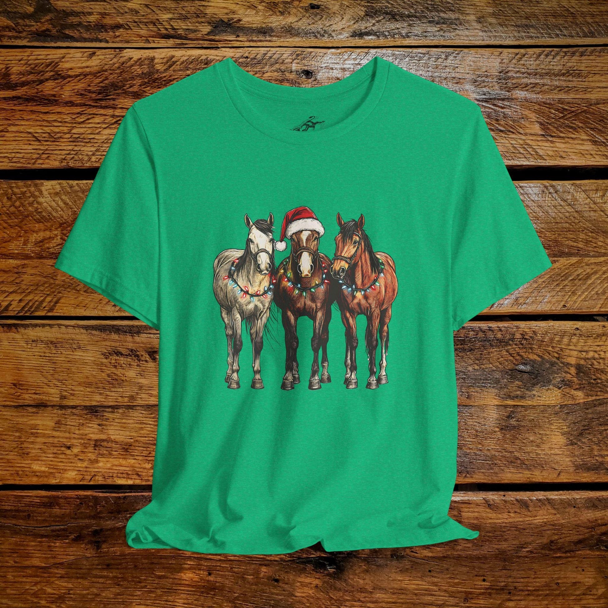 Christmas Ponies - Premium Extra Soft Vintage Western Tee Shirt - Pick Your Color - Baby, Toddler, Youth, Adult Sizes