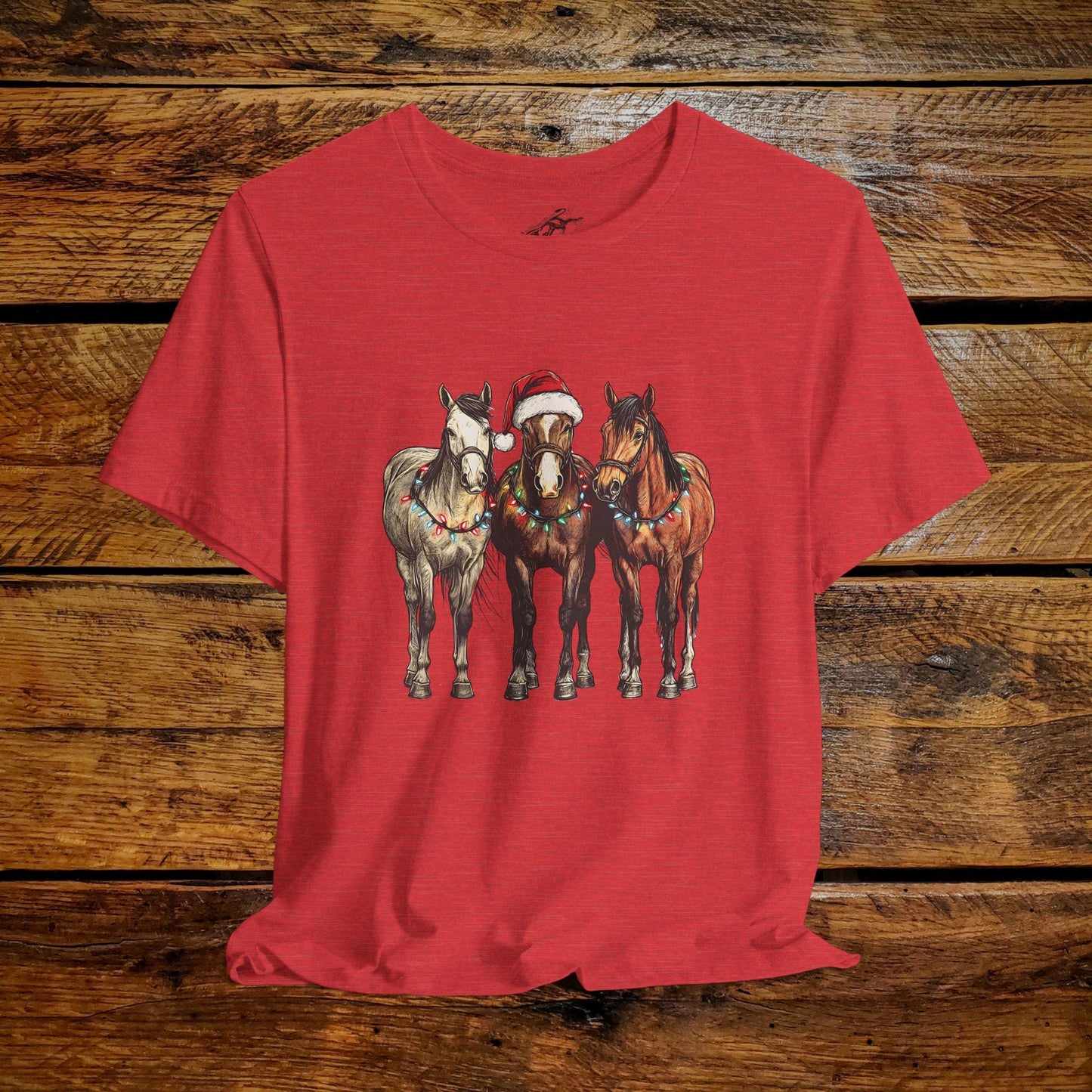 Christmas Ponies - Premium Extra Soft Vintage Western Tee Shirt - Pick Your Color - Baby, Toddler, Youth, Adult Sizes