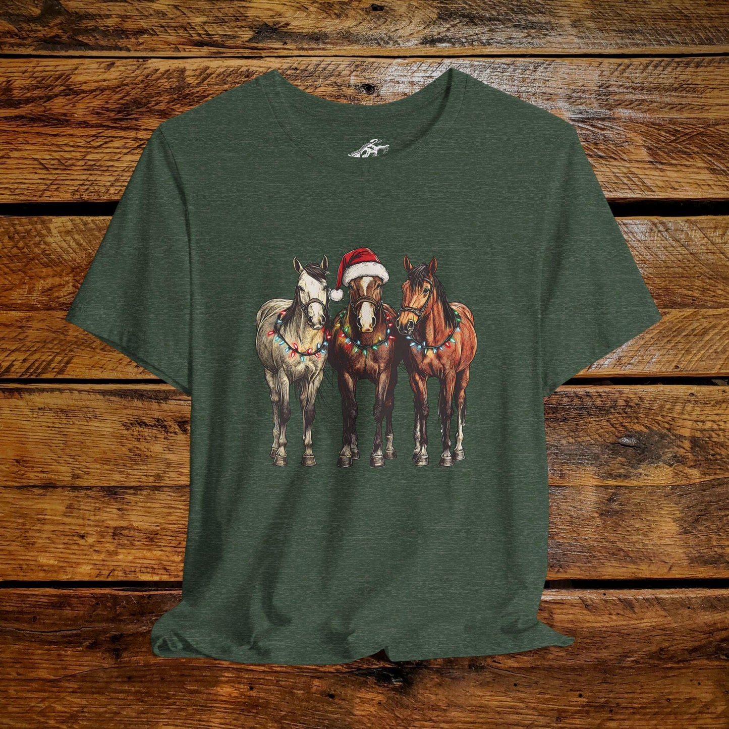 Christmas Ponies - Premium Extra Soft Vintage Western Tee Shirt - Pick Your Color - Baby, Toddler, Youth, Adult Sizes