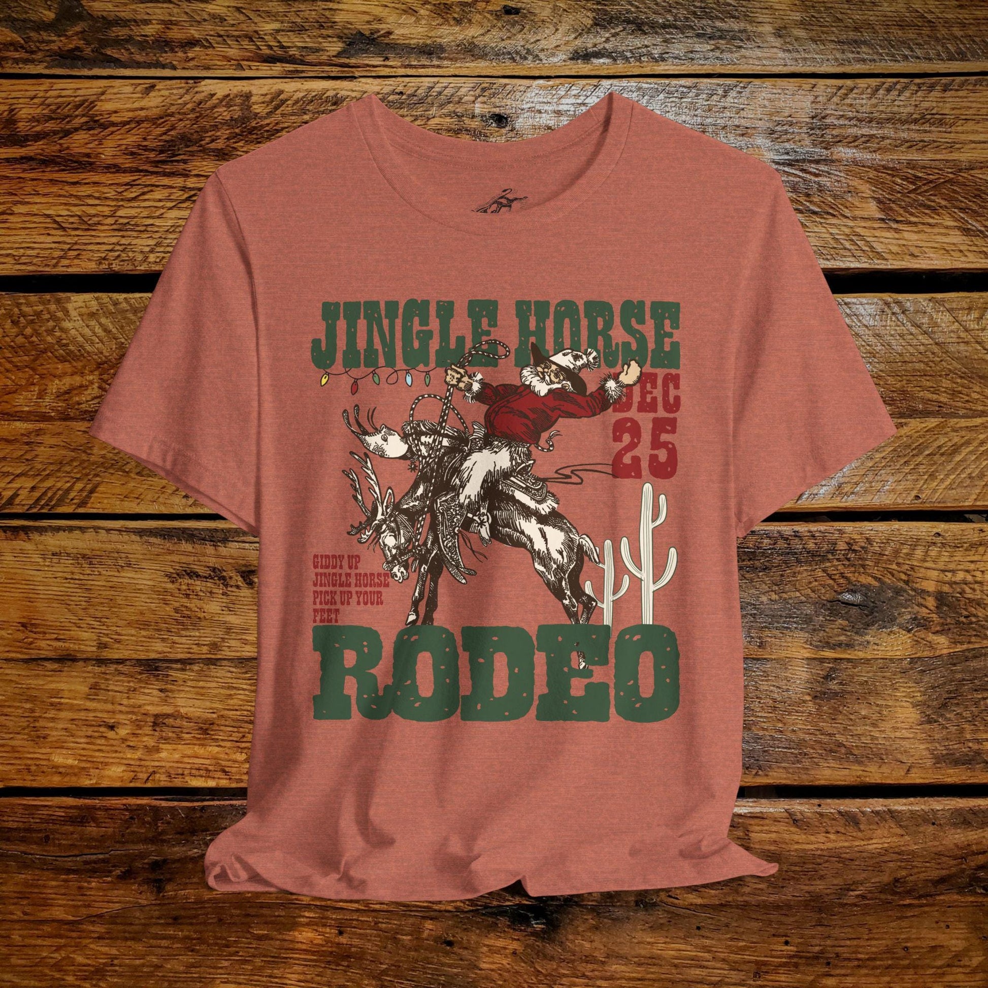 Jingle Horse Rodeo - Premium Extra Soft Vintage Western Tee Shirt - Pick Your Color - Baby, Toddler, Youth, Adult Sizes