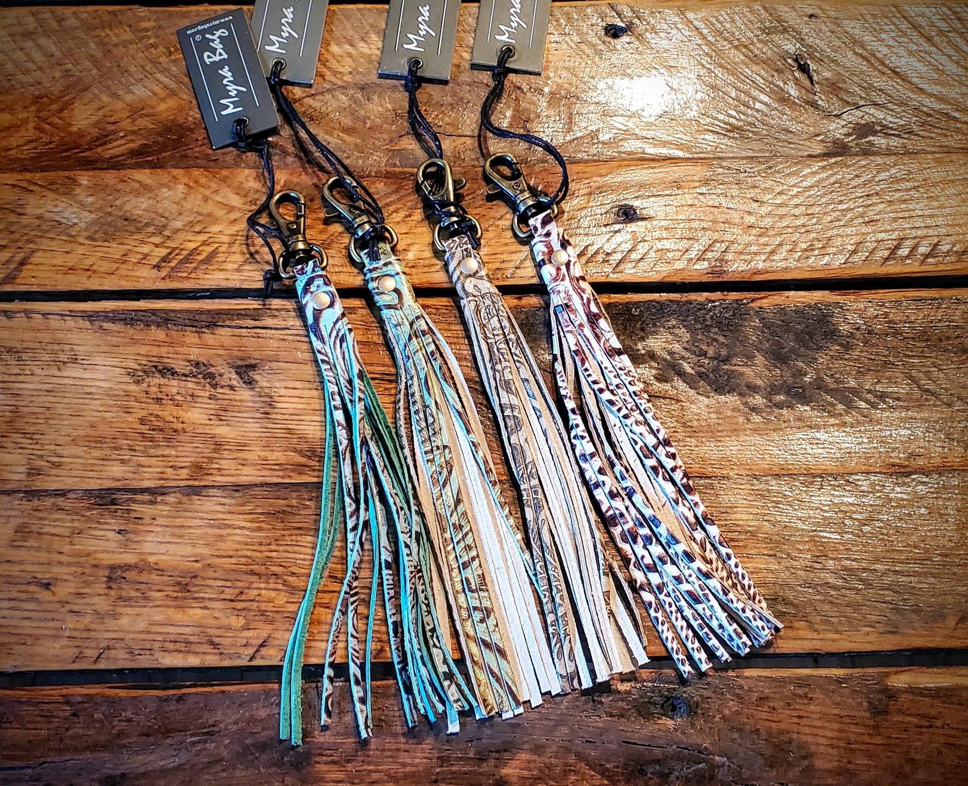 Leather Fringe Tassel Key Chains / Bag Charms - Great Cheap Gifts & Stocking Stuffers!