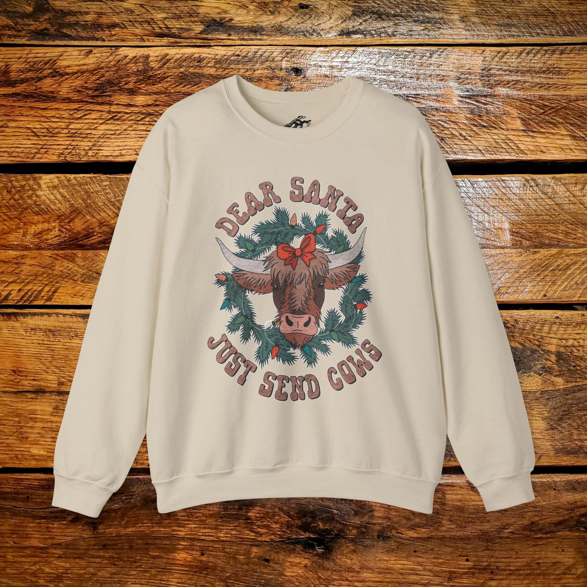 Dear Santa, Just Send Cows - Premium Vintage Western Sweatshirt - Pick Your Color - Youth & Adult Sizes