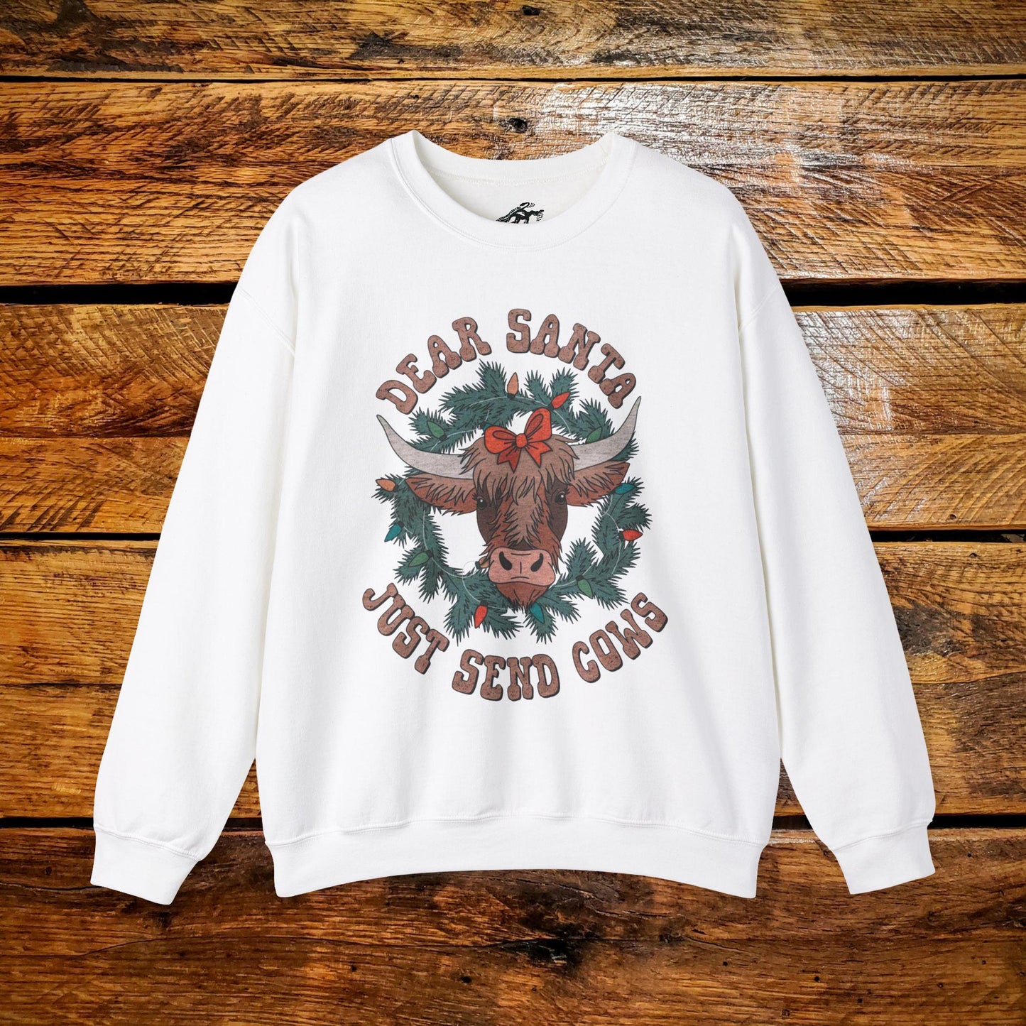 Dear Santa, Just Send Cows - Premium Vintage Western Sweatshirt - Pick Your Color - Youth & Adult Sizes