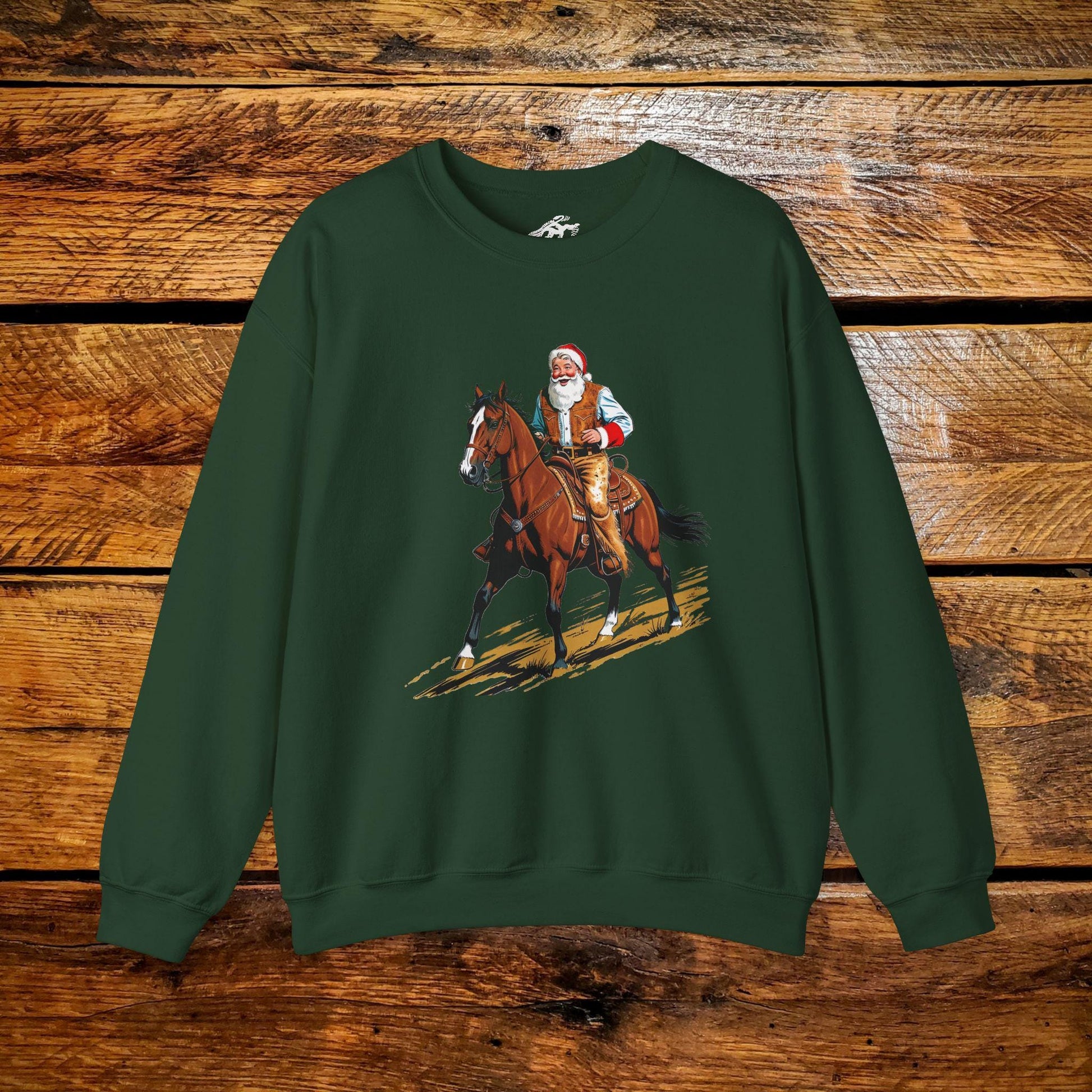 Vintage Cowboy Santa - Premium Vintage Western Sweatshirt - Pick Your Color - Youth & Adult Sizes