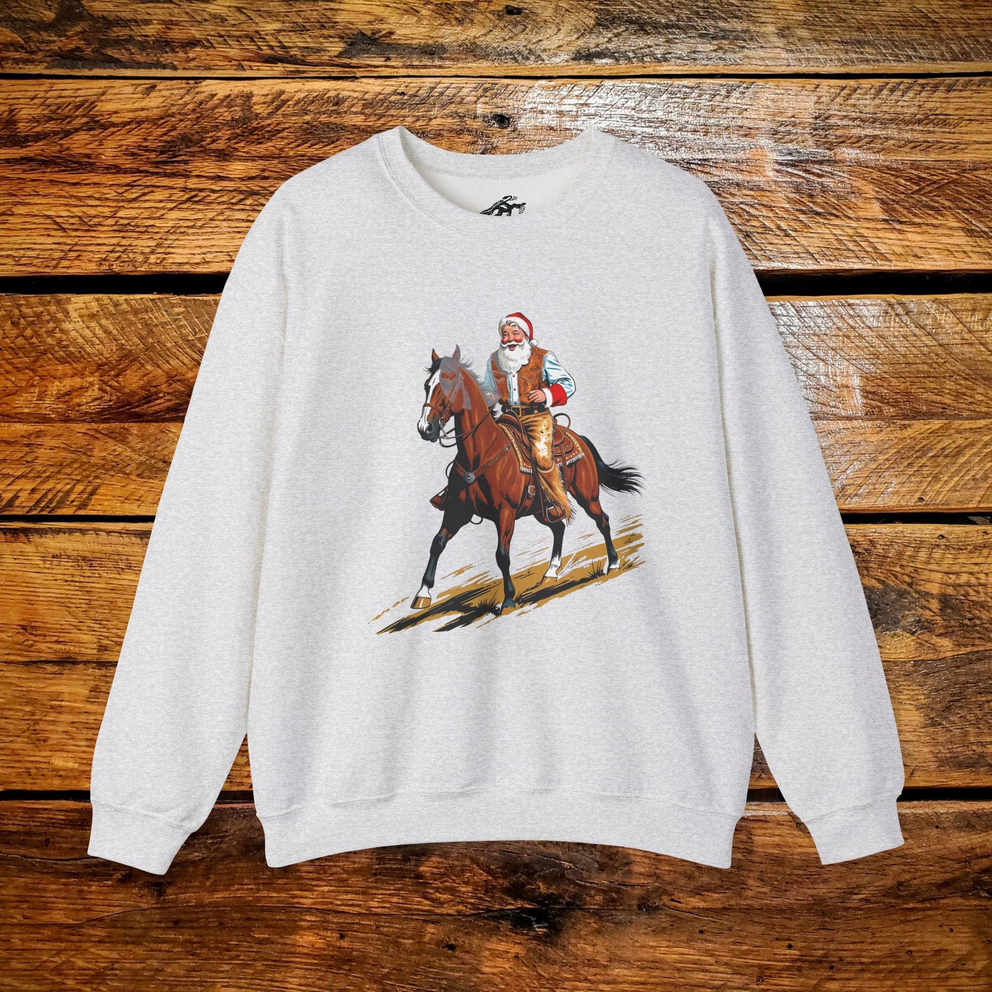 Vintage Cowboy Santa - Premium Vintage Western Sweatshirt - Pick Your Color - Youth & Adult Sizes