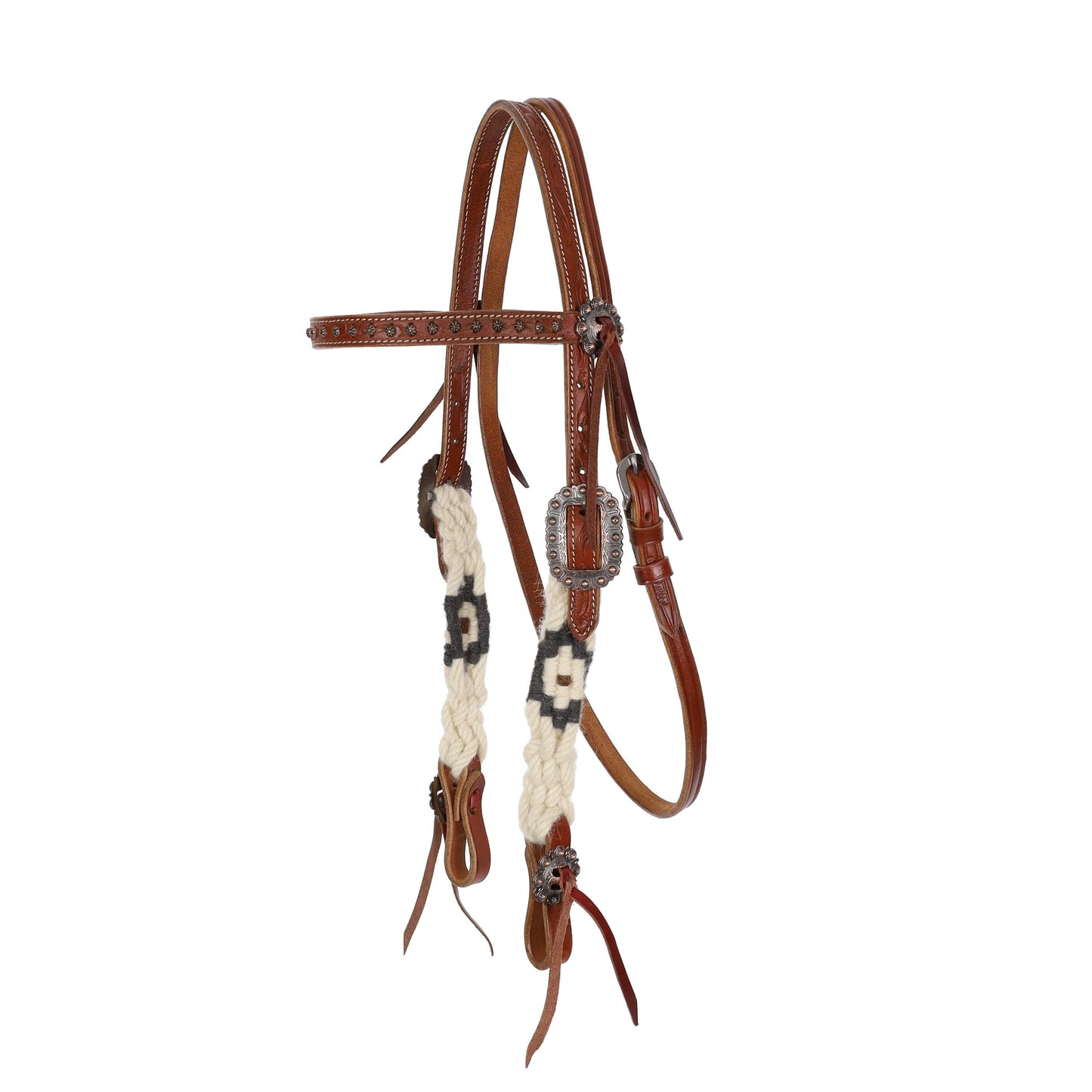 Handwoven Mohair Western Breastcollar & Headstall Set