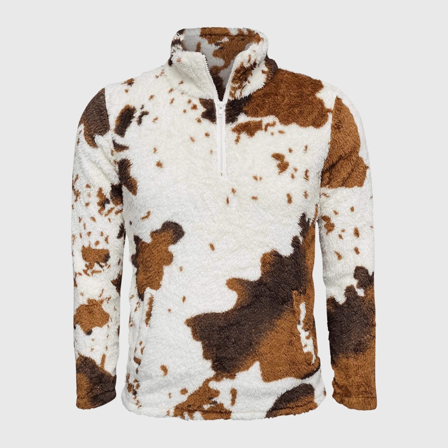 Super Plush Cow Print Fleece Sherpa Pullovers - Youth & Adult Sizes!