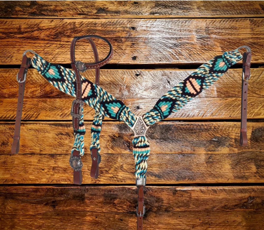 Handwoven Western Breastcollar & Headstall Set