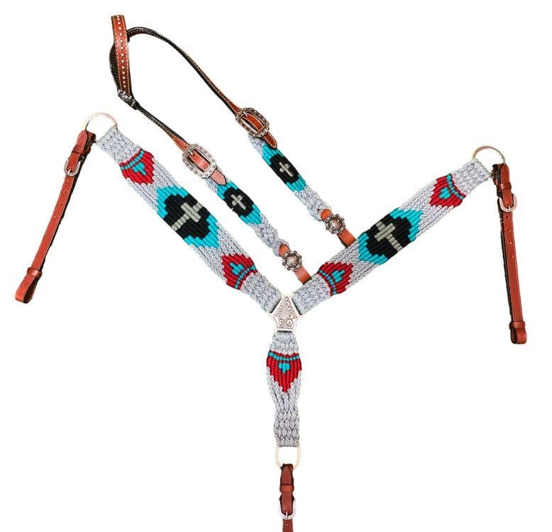 Handwoven Western Breastcollar & Headstall Set