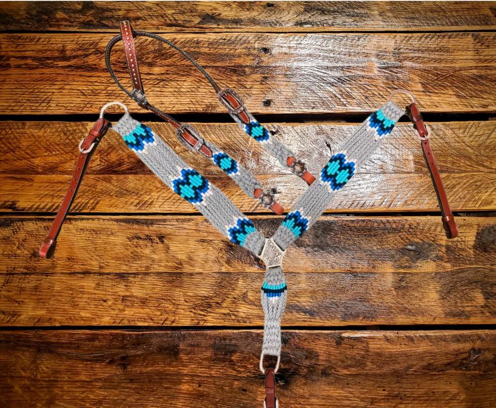 Handwoven Western Breastcollar & Headstall Set