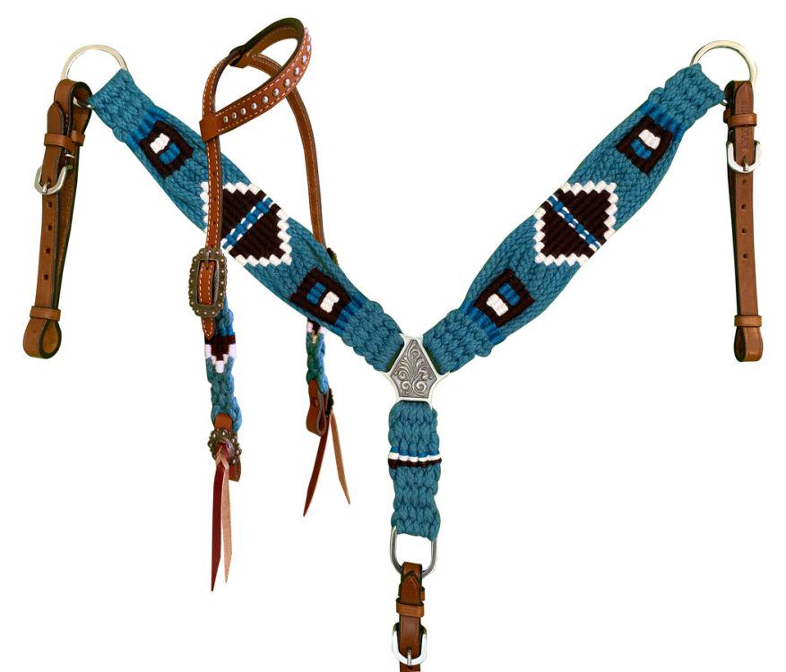 Handwoven Pony Western Breastcollar & Headstall Set