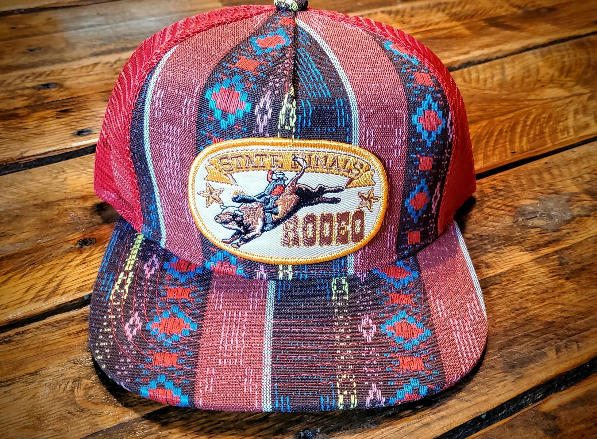 Vintage State Rodeo Western Retro Trucker Hat - Infant, Youth, & Adult Sizes