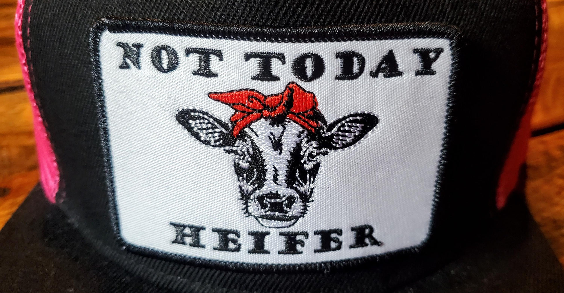 Not Today Heifer Embroidered Western Retro Trucker Hat - Infant, Youth, & Adult Sizes