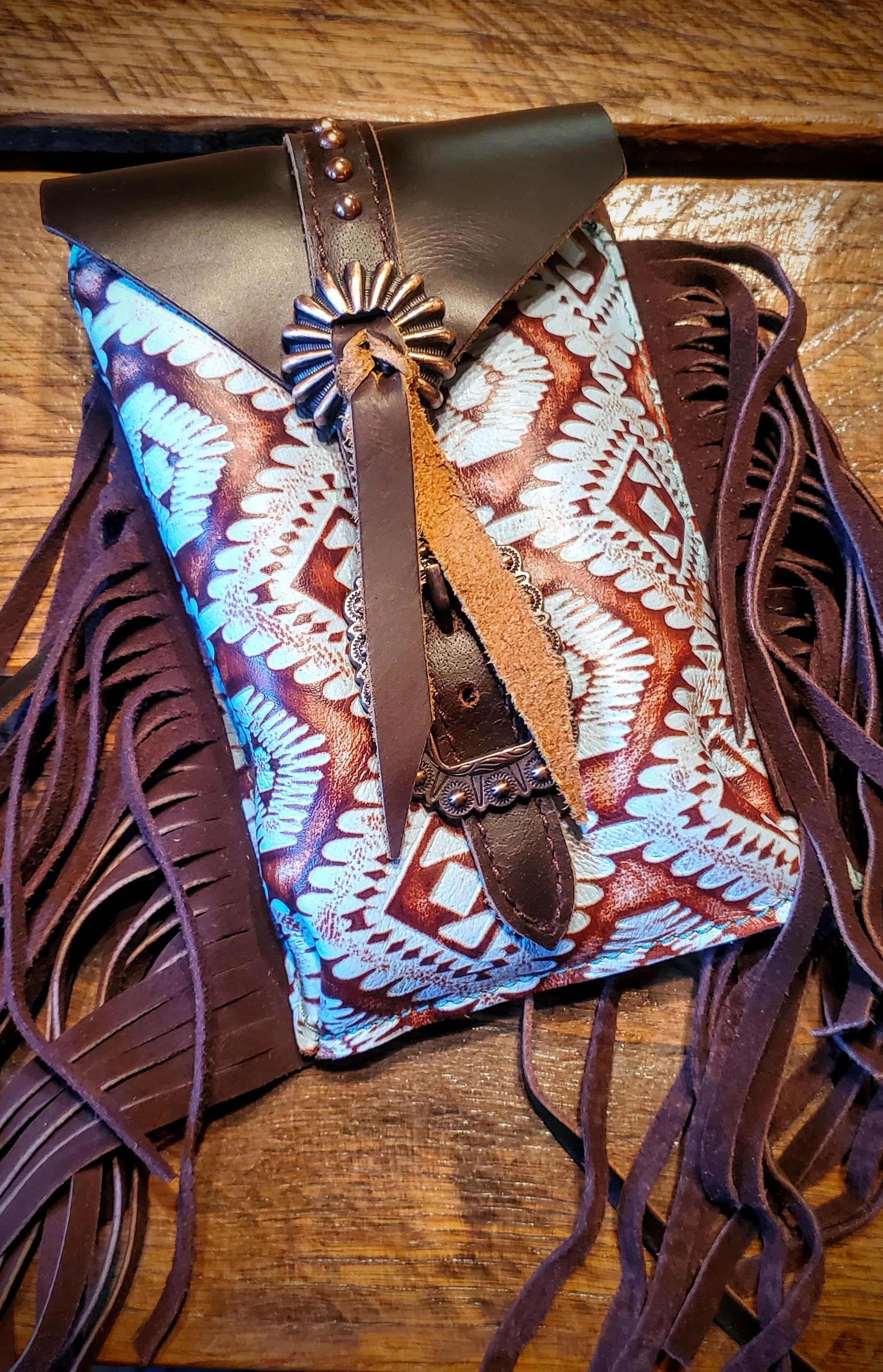 Genuine Cowhide Saddle Pouches / Horn Bags - Great Gifts, Stocking Stuffers!