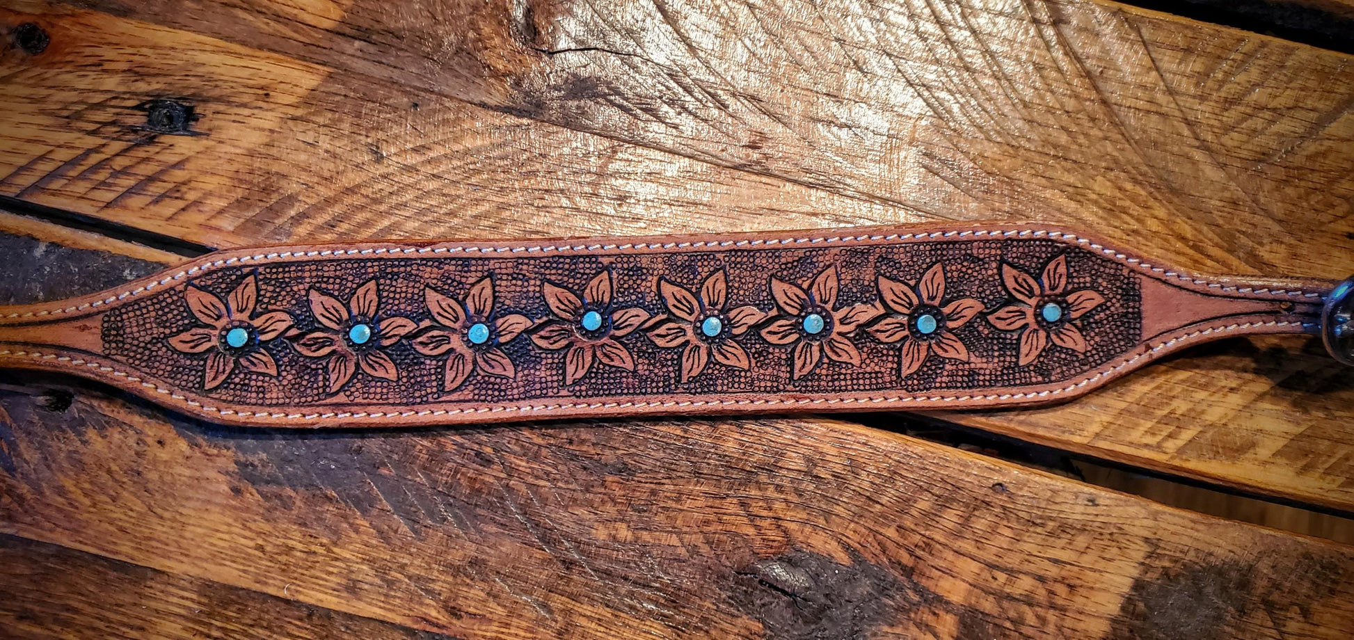 Adjustable Tooled Leather & Beaded Wither Straps - Great Gifts for horse lovers!