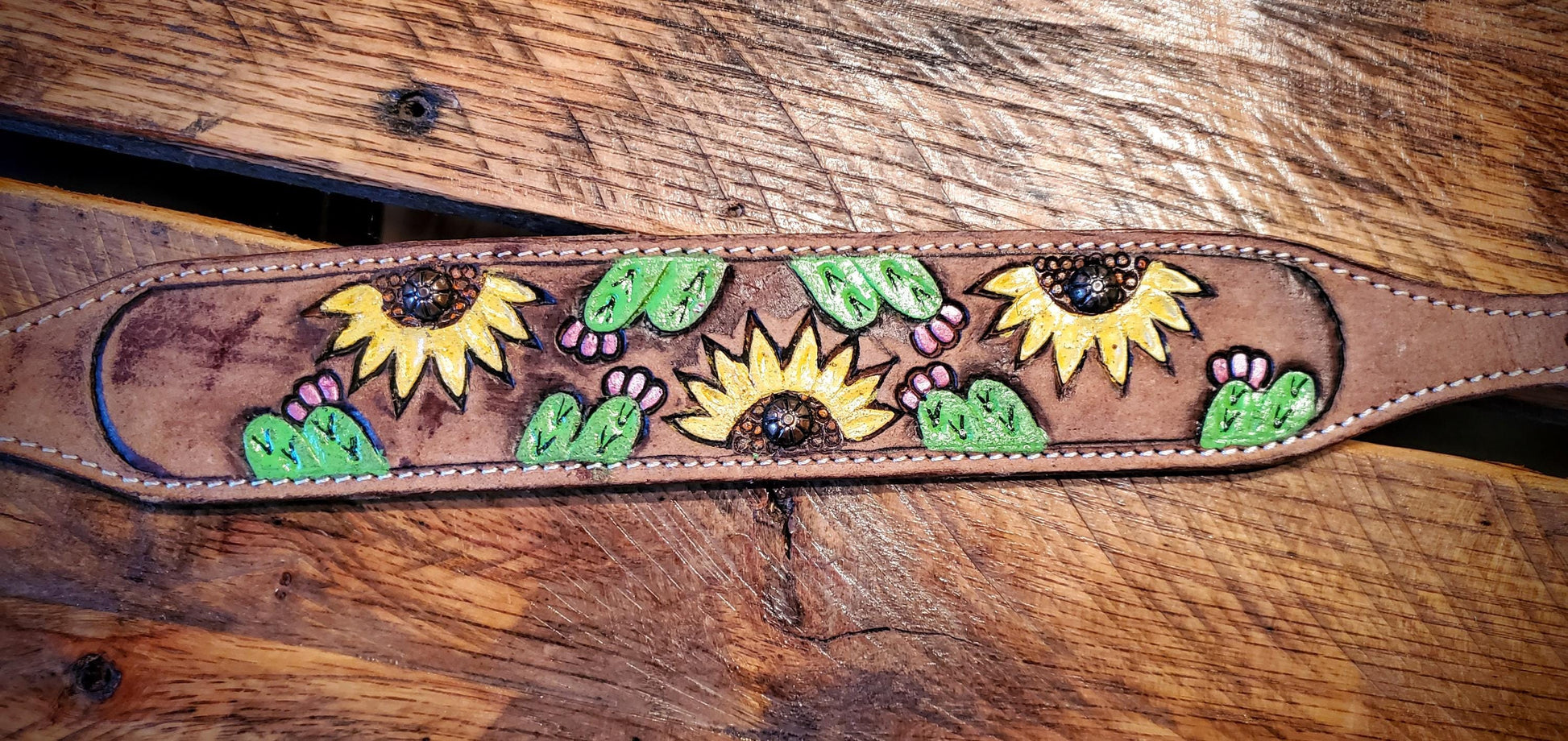 Adjustable Tooled Leather & Beaded Wither Straps - Great Gifts for horse lovers!