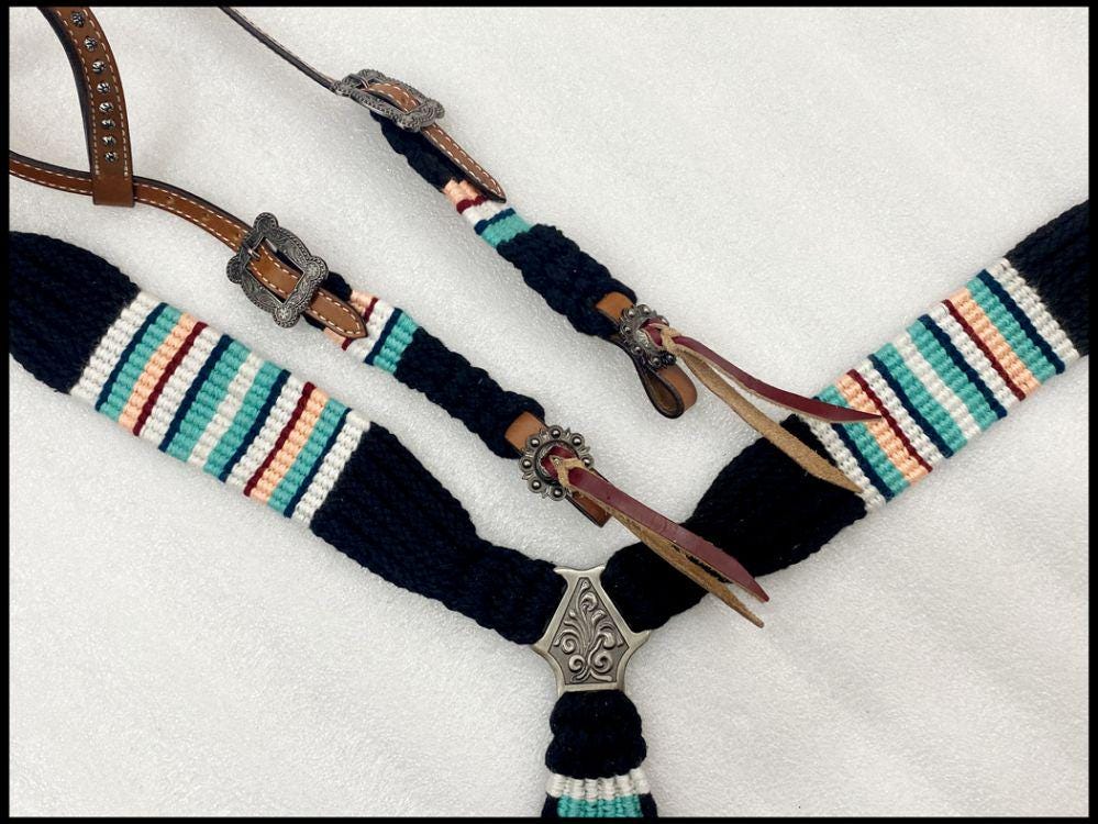 Handwoven Western Breastcollar & Headstall Set