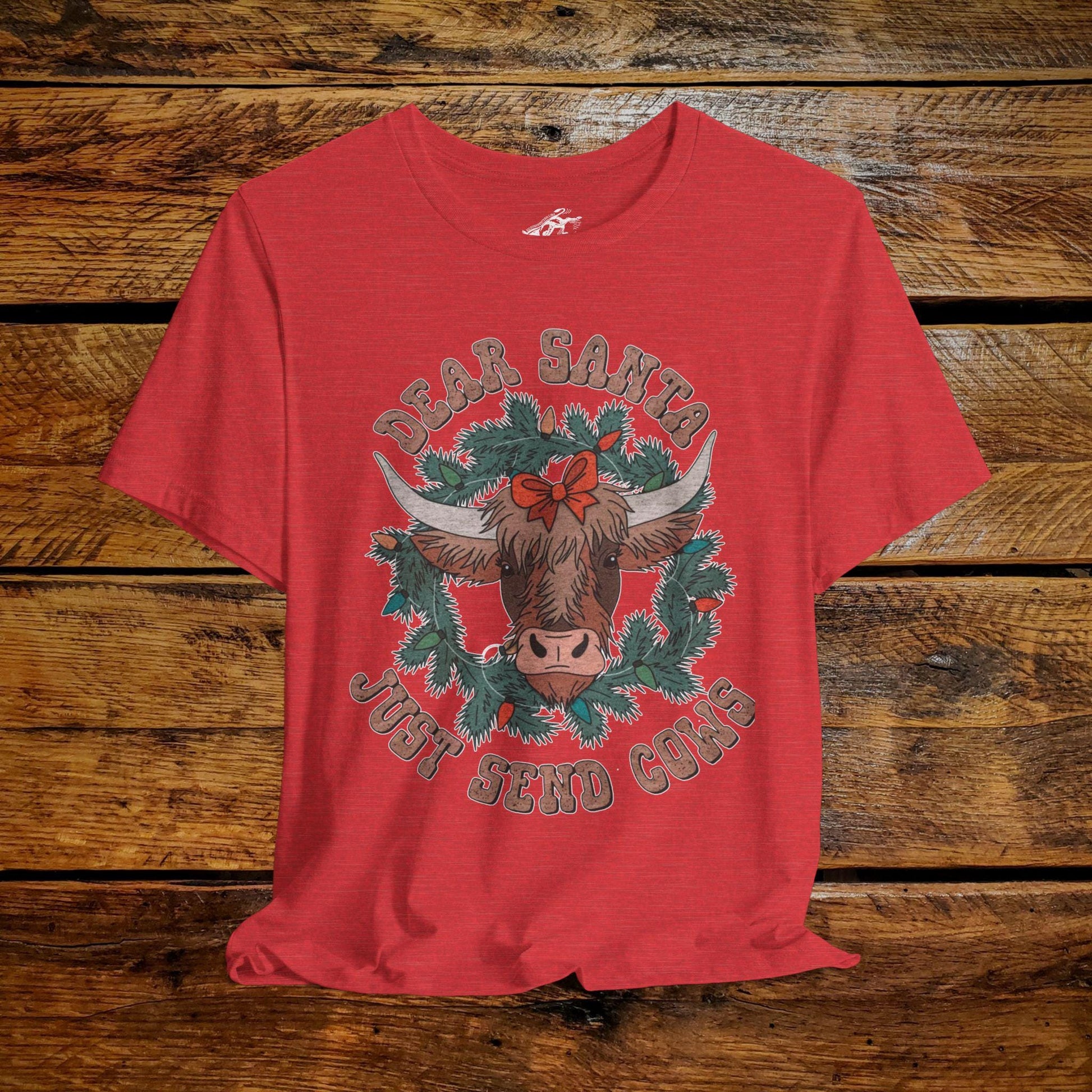 Dear Santa, Just Bring Cows - Premium Extra Soft Vintage Western Tee Shirt - Pick Your Color - Baby, Toddler, Youth, Adult Sizes