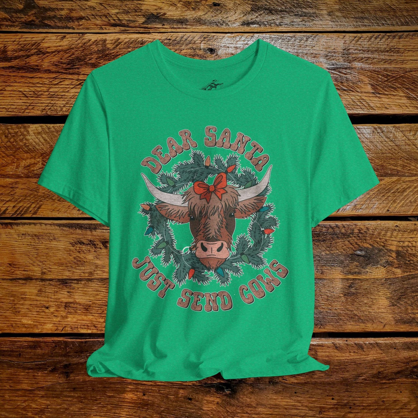 Dear Santa, Just Bring Cows - Premium Extra Soft Vintage Western Tee Shirt - Pick Your Color - Baby, Toddler, Youth, Adult Sizes