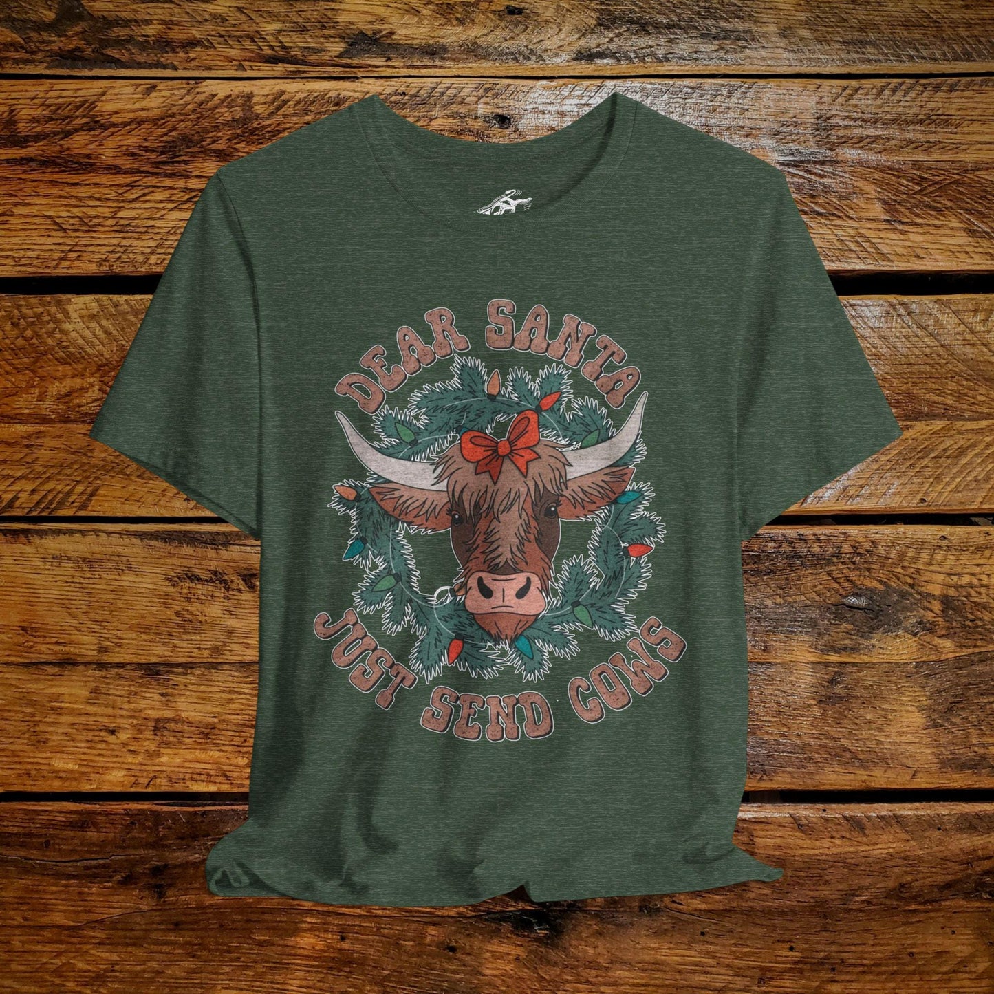 Dear Santa, Just Bring Cows - Premium Extra Soft Vintage Western Tee Shirt - Pick Your Color - Baby, Toddler, Youth, Adult Sizes