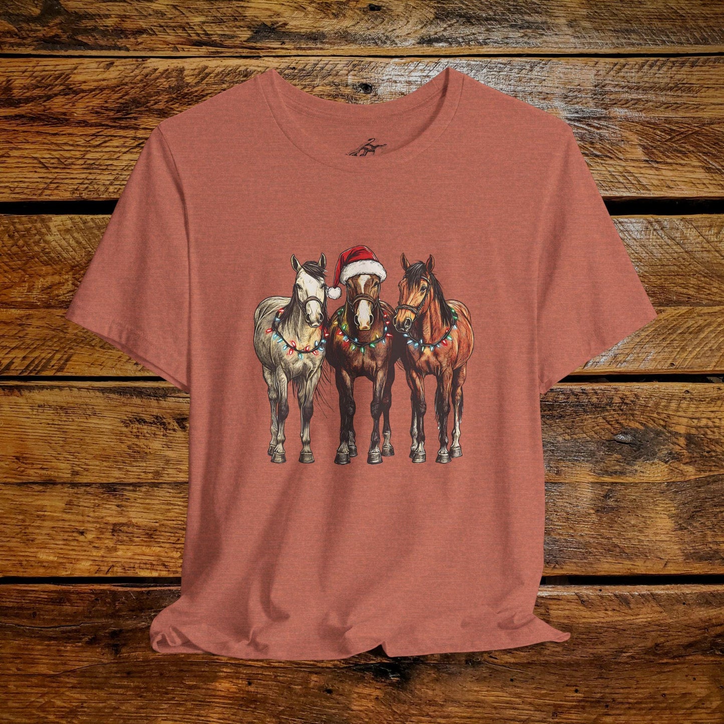 Christmas Ponies - Premium Extra Soft Vintage Western Tee Shirt - Pick Your Color - Baby, Toddler, Youth, Adult Sizes