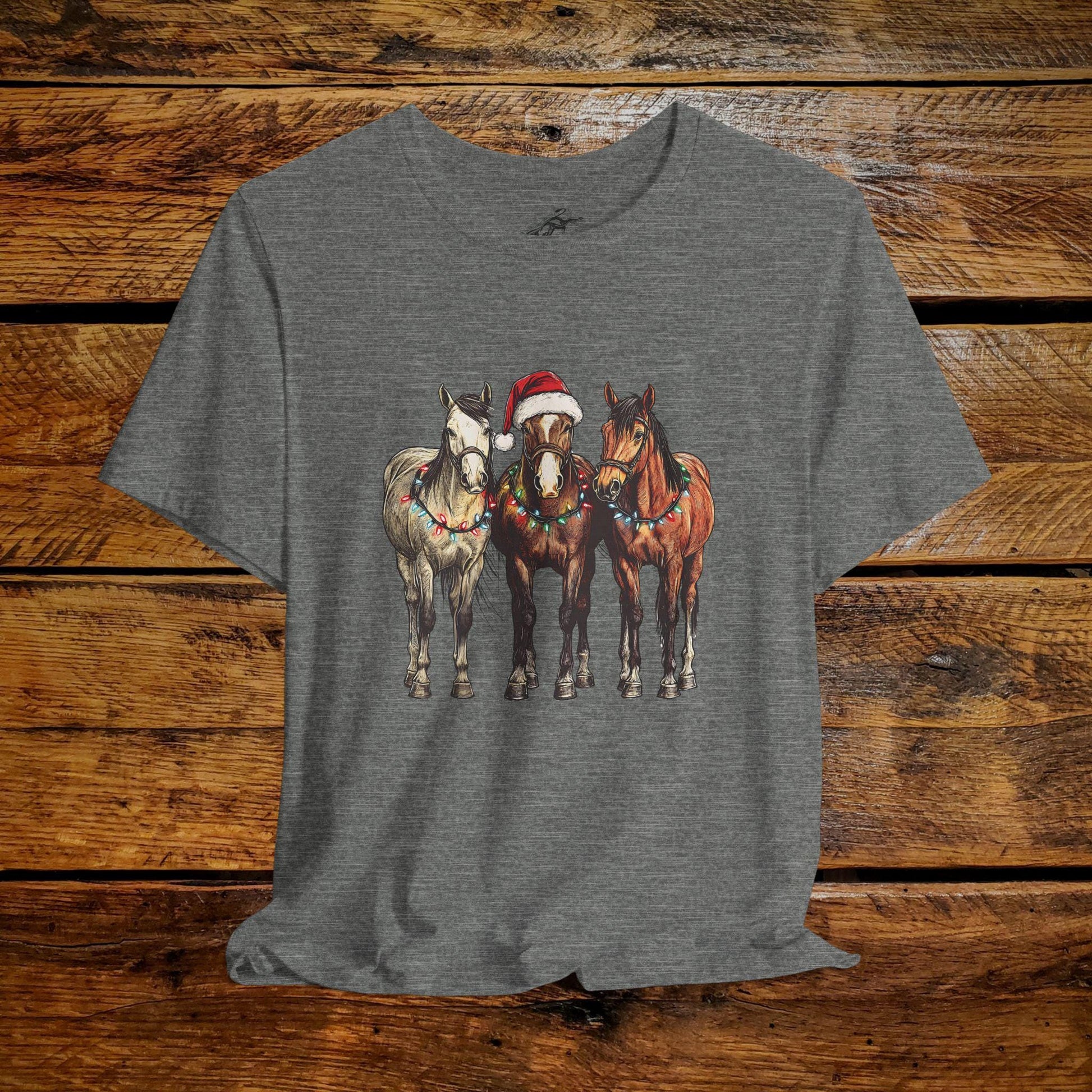 Christmas Ponies - Premium Extra Soft Vintage Western Tee Shirt - Pick Your Color - Baby, Toddler, Youth, Adult Sizes