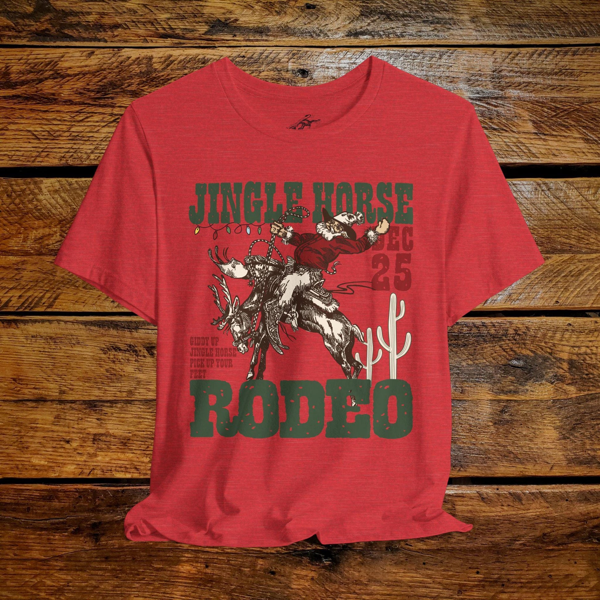 Jingle Horse Rodeo - Premium Extra Soft Vintage Western Tee Shirt - Pick Your Color - Baby, Toddler, Youth, Adult Sizes