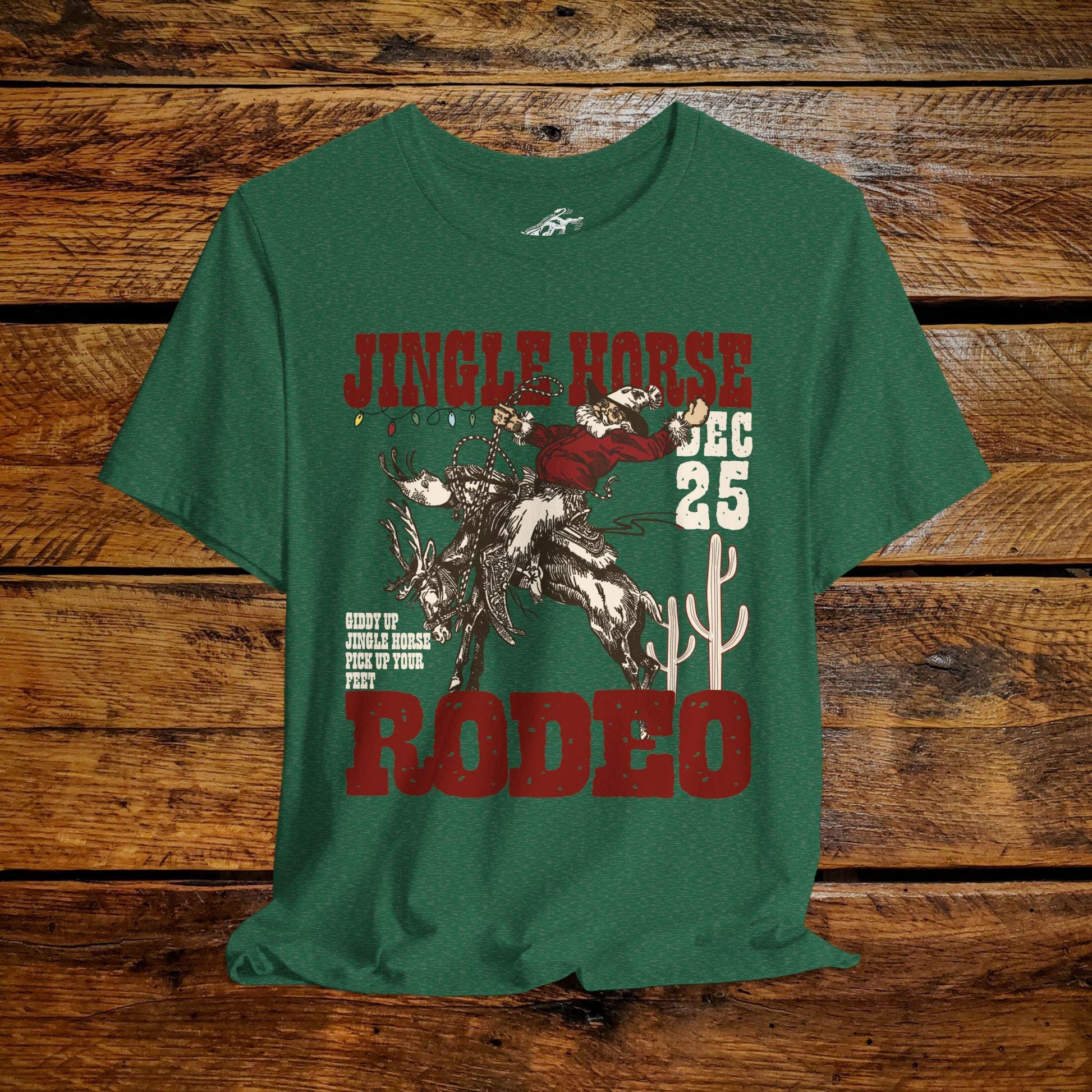 Jingle Horse Rodeo - Premium Extra Soft Vintage Western Tee Shirt - Pick Your Color - Baby, Toddler, Youth, Adult Sizes