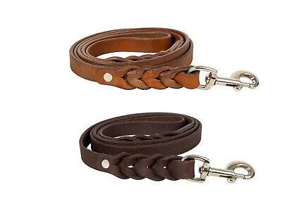 Solid Leather Braided Dog Leash with Snap - Unique Gift for Horse & Dog Lovers!