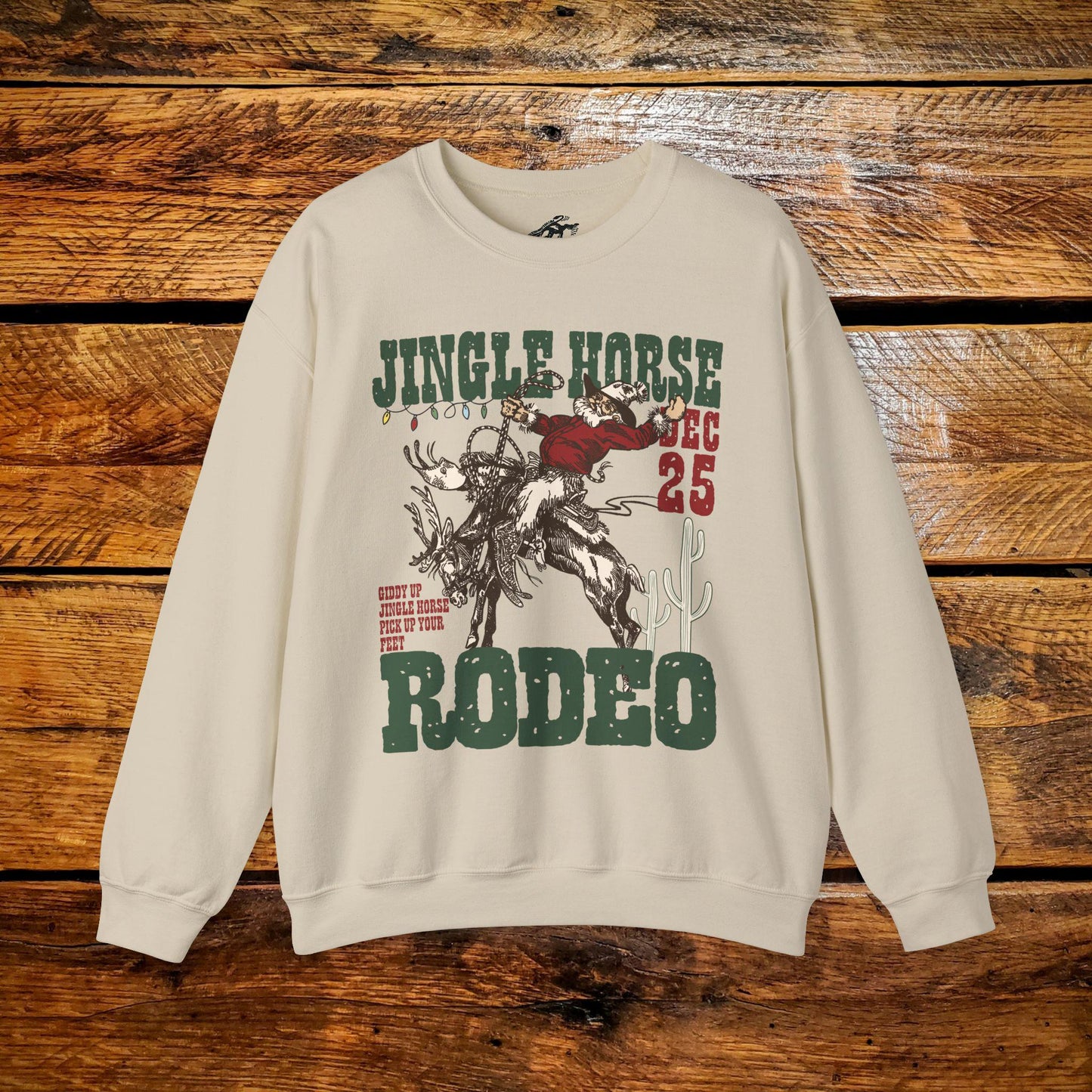 Jingle Horse Rodeo - Premium Vintage Western Sweatshirt - Pick Your Color - Youth & Adult Sizes