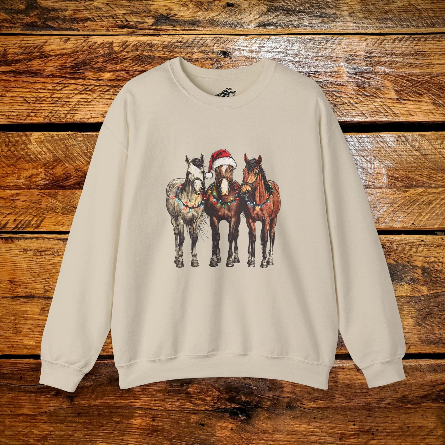 Christmas Ponies - Premium Vintage Western Sweatshirt - Pick Your Color - Youth & Adult Sizes