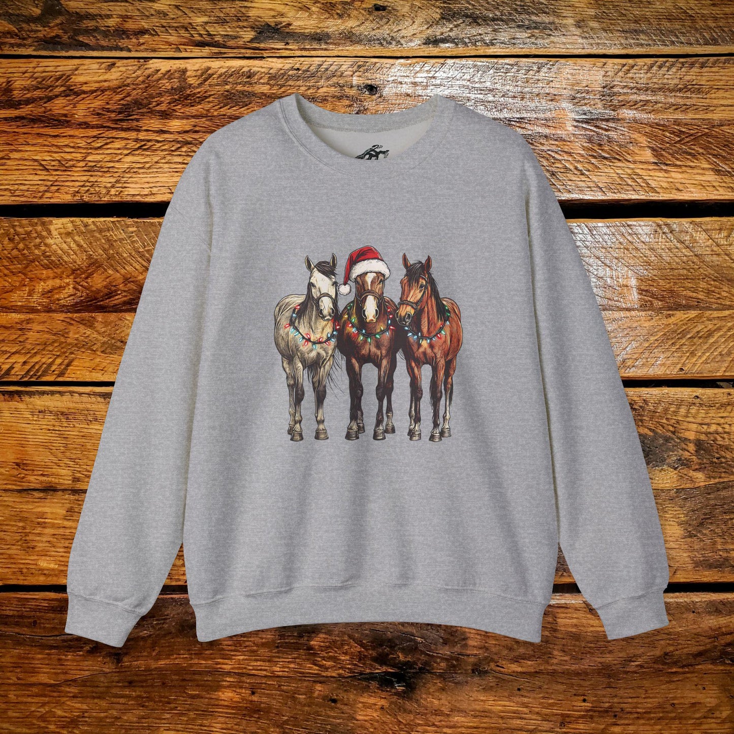 Christmas Ponies - Premium Vintage Western Sweatshirt - Pick Your Color - Youth & Adult Sizes