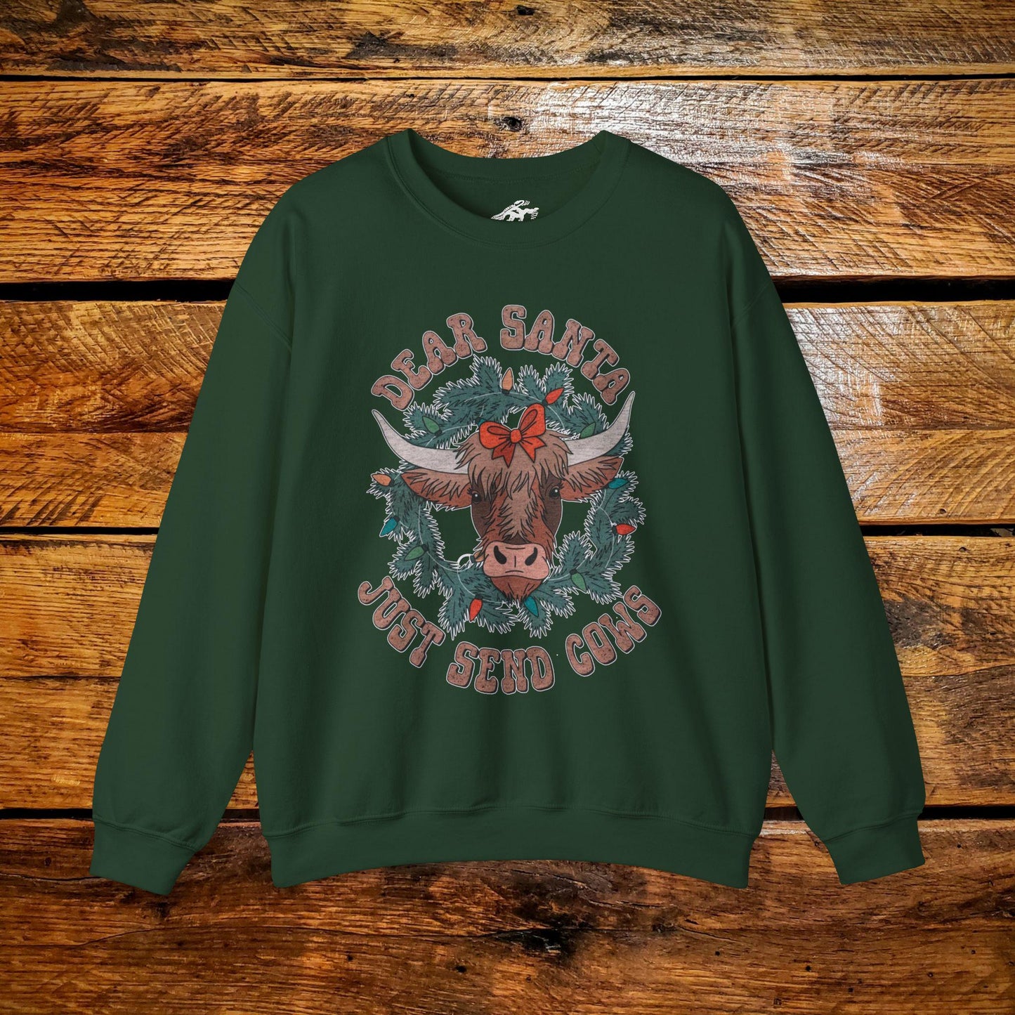 Dear Santa, Just Send Cows - Premium Vintage Western Sweatshirt - Pick Your Color - Youth & Adult Sizes