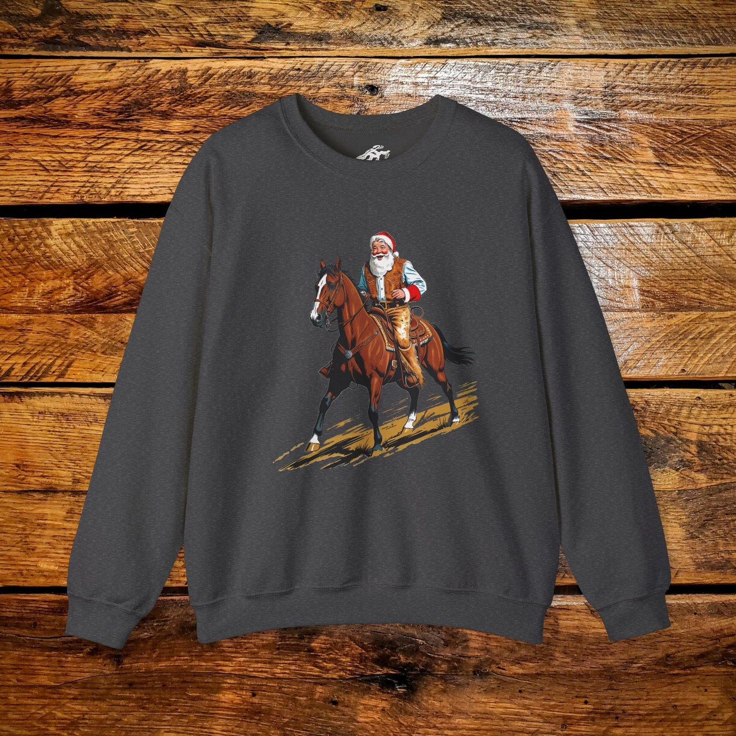 Vintage Cowboy Santa - Premium Vintage Western Sweatshirt - Pick Your Color - Youth & Adult Sizes