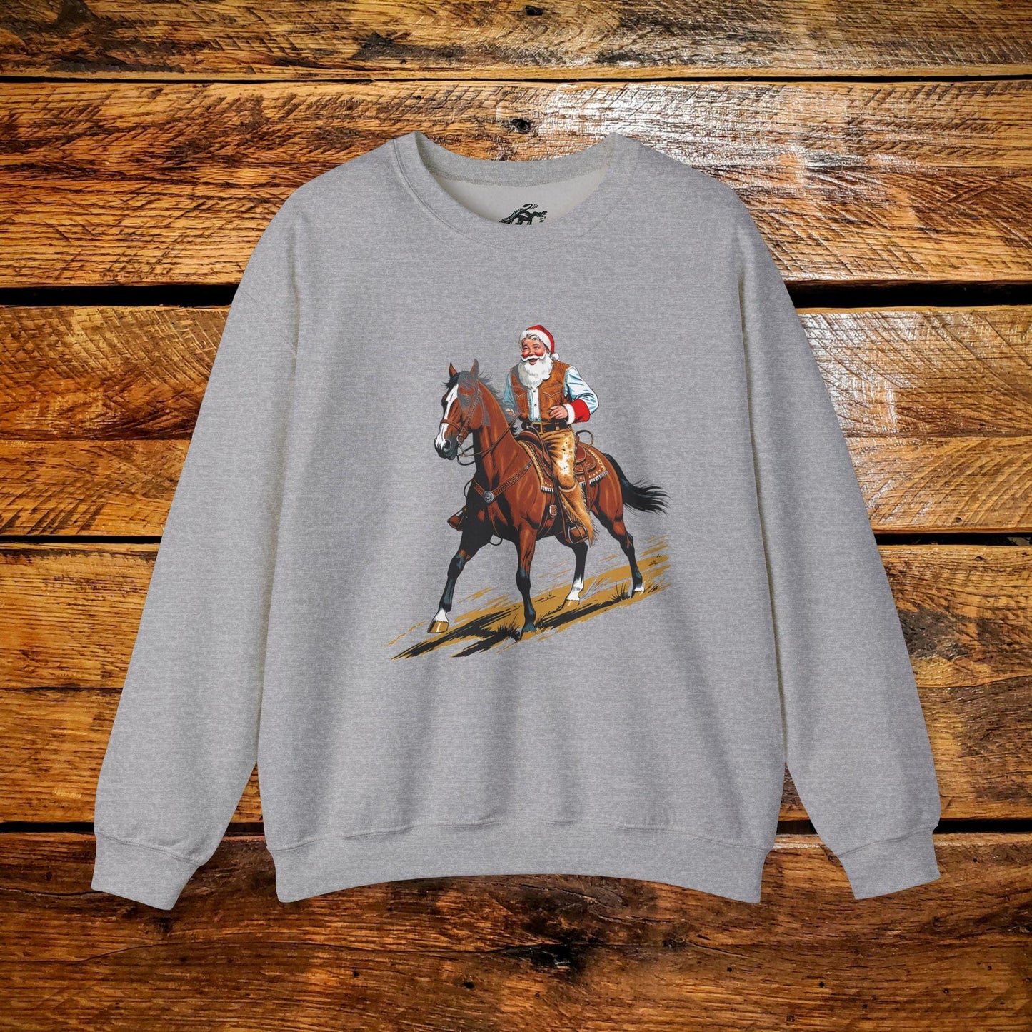 Vintage Cowboy Santa - Premium Vintage Western Sweatshirt - Pick Your Color - Youth & Adult Sizes