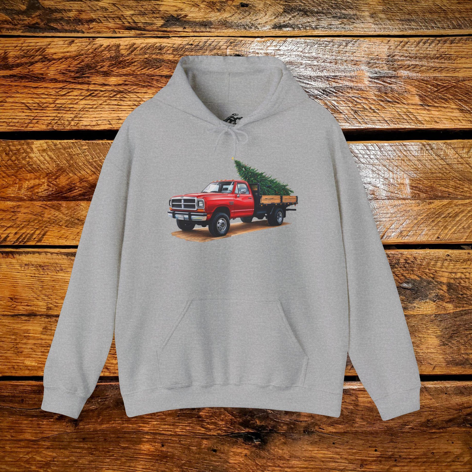 Vintage Ranch Truck with Christmas Tree - Premium Vintage Western Hoodie - Pick Your Color - Youth & Adult Sizes