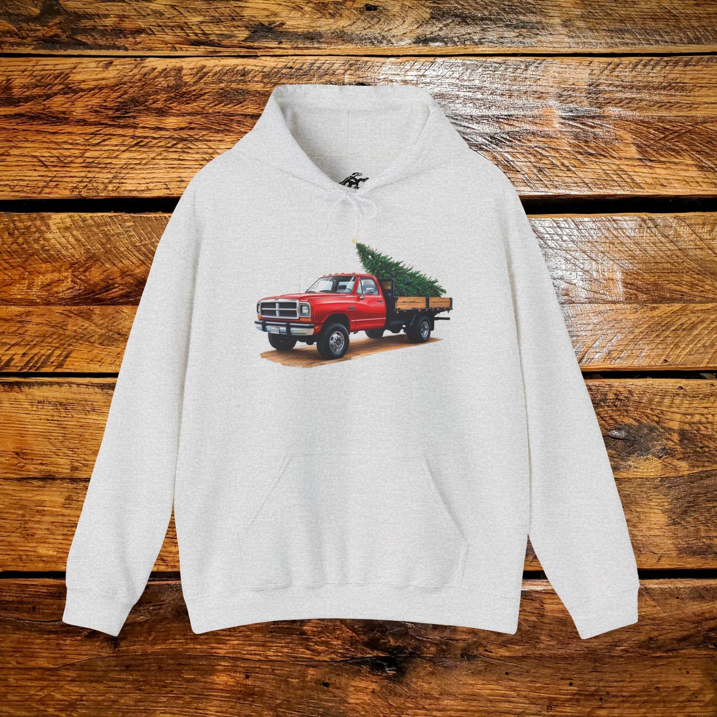 Vintage Ranch Truck with Christmas Tree - Premium Vintage Western Hoodie - Pick Your Color - Youth & Adult Sizes