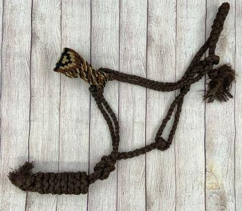 Mohair Noseband Muletape Horse Halters - Includes matching braided mule tape lead rope!