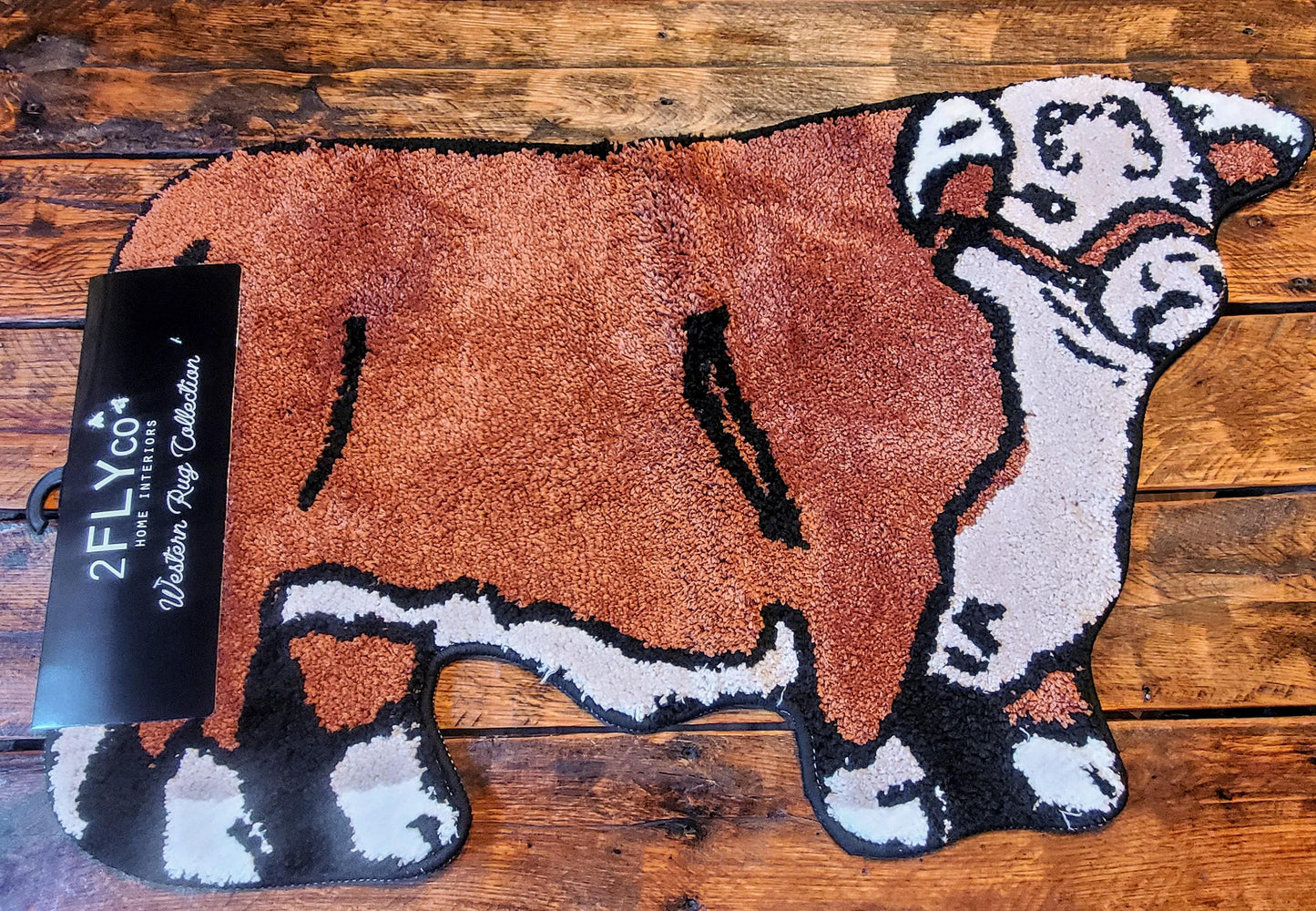 Western Chenille Anti-Slip Accent/ Bathroom Rugs - Hereford, Concho, Horse